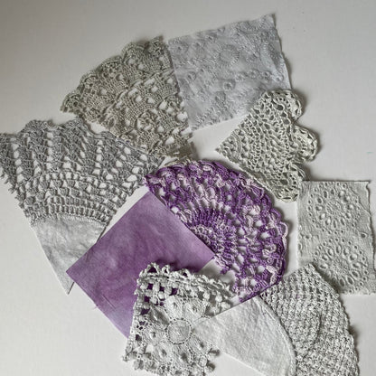 Hand-Dyed Vintage Textile Pack No.2 — Purple, Lilac, Grey & Plum