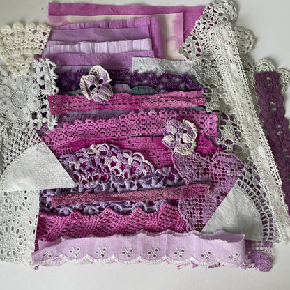 Hand-Dyed Vintage Textile Pack No.2 — Purple, Lilac, Grey & Plum