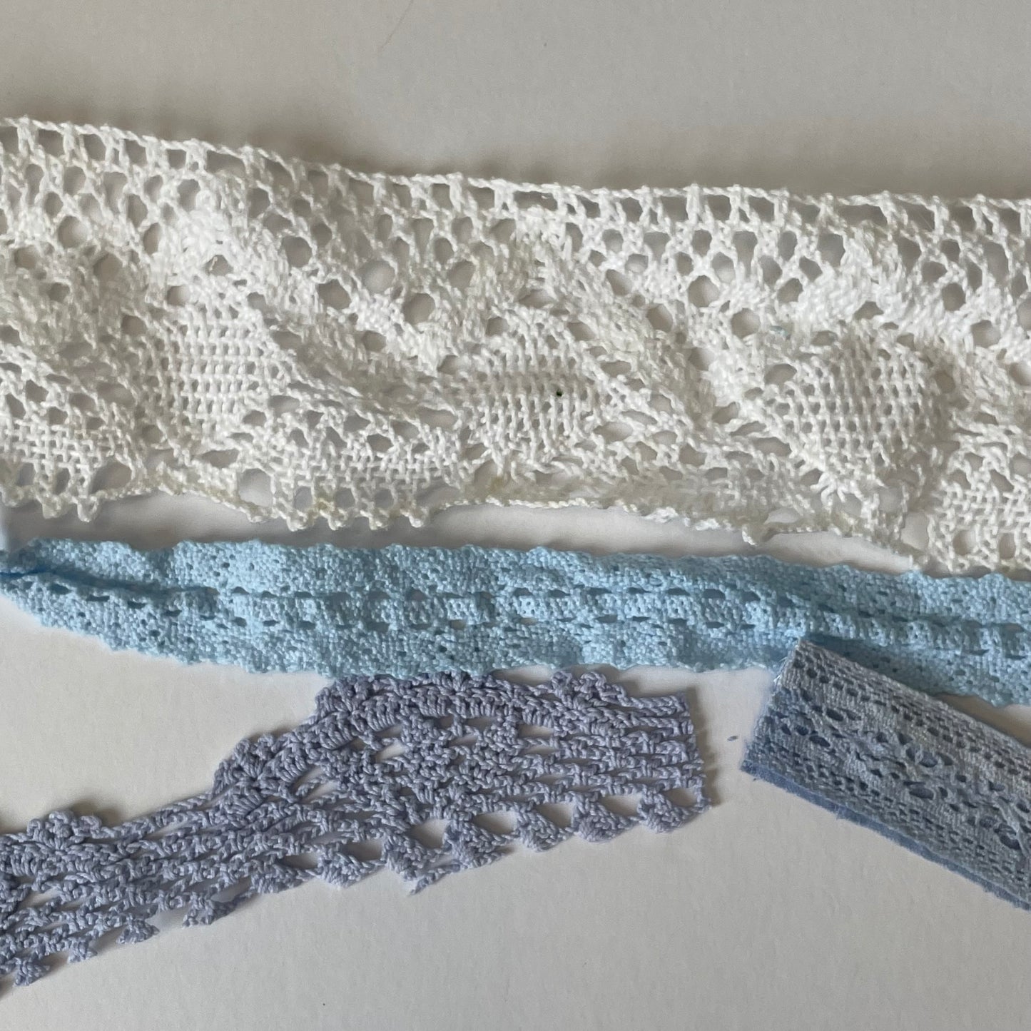 Hand-Dyed Vintage Textile Pack No.3 — Blue, Grey and White