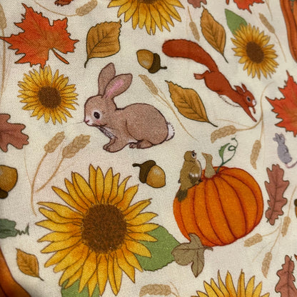 Belle & Boo Halloween Pumpkin Autumn Print Fabric – 100% Cotton Fabric – 25cm Units
