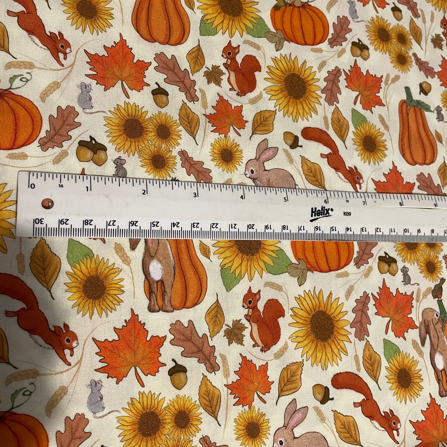 Belle & Boo Halloween Pumpkin Autumn Print Fabric – 100% Cotton Fabric – 25cm Units