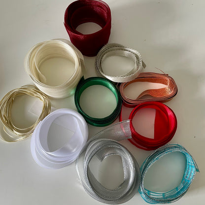 Christmas Ribbon Bundle – 10 x 2m | Mixed Colours| Mixed Widths