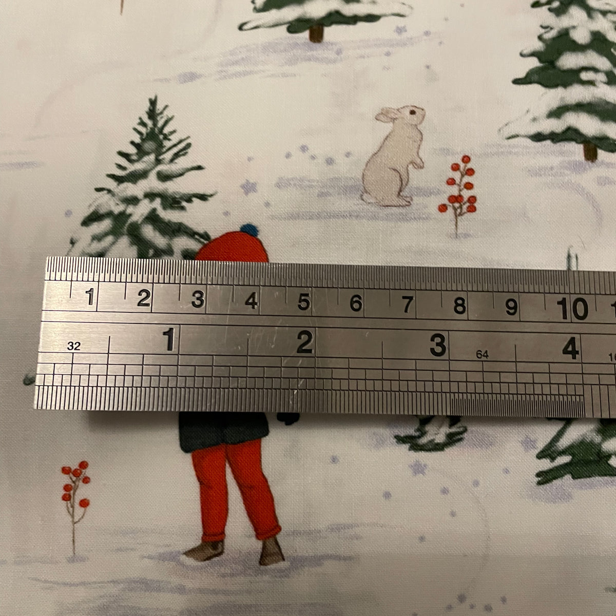 Belle & Boo Halloween Nostalgic Christmas Scene Fabric – 100% Cotton Fabric – 25cm Units