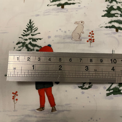 Belle & Boo Halloween Nostalgic Christmas Scene Fabric – 100% Cotton Fabric – 25cm Units