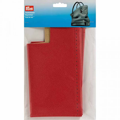 Prym Caroline Sew On Faux Leather Bag Base - Medium Red or Beige