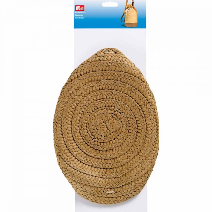 Prym Wicker Finish Round Bag Base Natural Straw Bag Bottom, 20cm Diameter Summer & Beach Bag Making