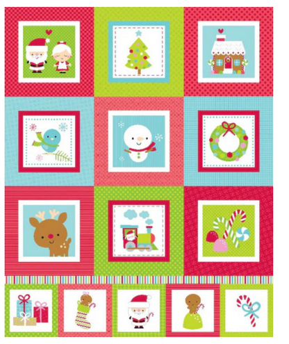 Santa Express Santa Panel by Riley Blake P4724 100% Cotton