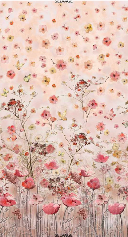 Timeless Treasures Floral Study 3 Designs and Panel Craft Patchwork Quilting 100% Premium Cotton Fabric