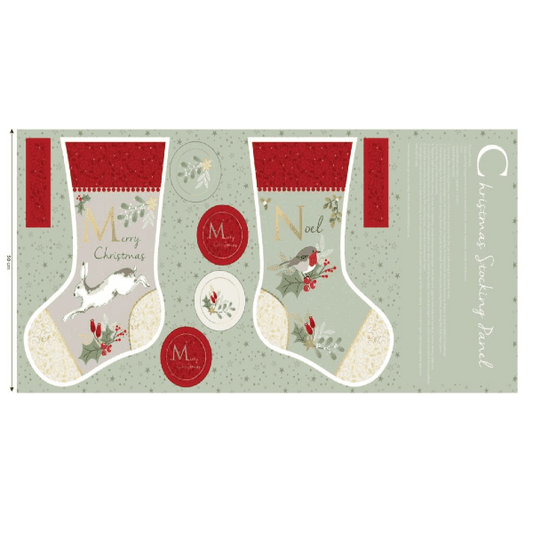 Craft Cotton Company Hare & Robin Stocking Panel 2797