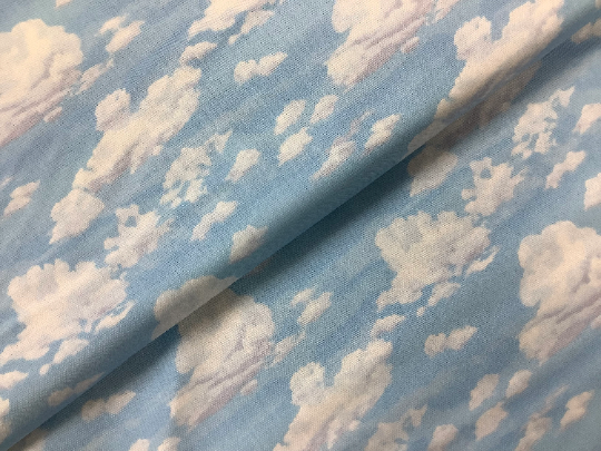 Makower Landscape Sky Clouds 1367-B2  Fabric 100% Quilting Cotton