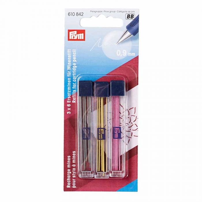 Prym Cartridge 9mm Pencil and Refills Pencil 610840 Refills 610842