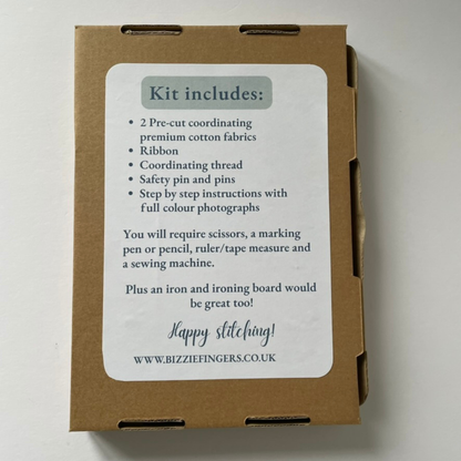 Sew Your Own Lined Drawstring Bag | 6 Different Kits | Beginner Sewing Kit | Premium Cotton Fabric | Full Instructions Included (Copy)