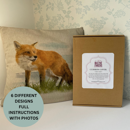 Sew Your Own Cushion Cover | 6 Different Kits | Beginner Sewing Kit | Premium Cotton Fabric | Full Instructions Included