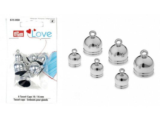 Prym Love Tassel Caps Mixed Sizes Silver or Brass