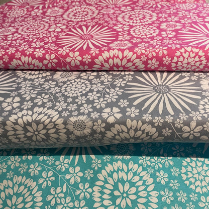 Michael Miller Floral Pop | Floral Geometric 3 Designs | Patchwork Quilting | 100% Cotton