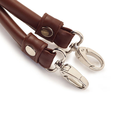 Prym Laura Bag Handles | Brown Faux Leather with Swivel Clips, 48cm  Pack of 2