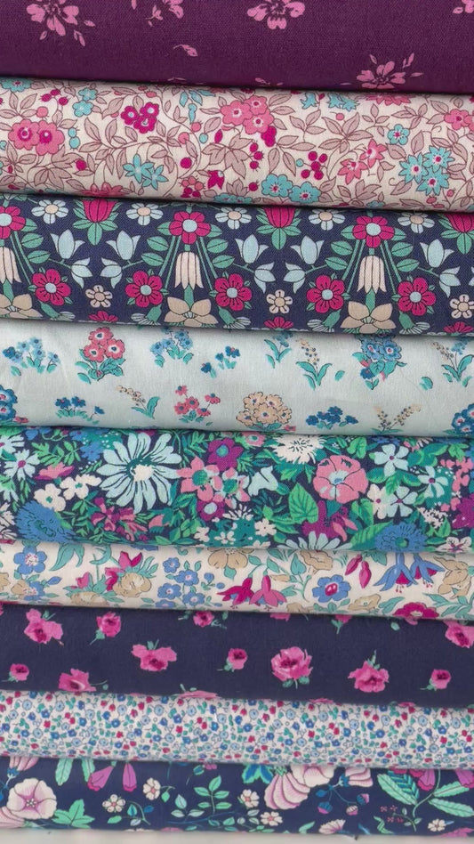 Liberty Of London 15 Different Fabrics Flower Show Midnight Garden Collection £12 per metre 100% Premium Cotton Fabric Quilting Craft Home Decor