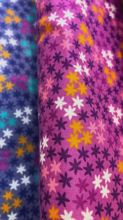 Makower Henna Beth Studley Set 2 | Star Circle Zig Zag Stripe | 12 Designs | Patchwork Quilting | 100% Cotton