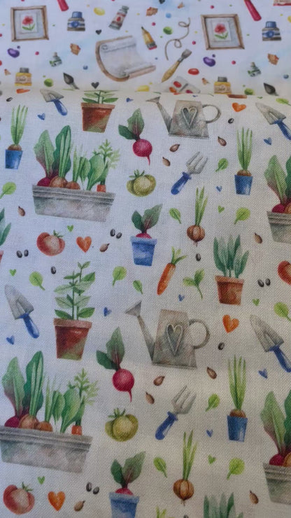 Hobbies 100% Cotton Fabric Craft Sewing Knitting Art Gardening by Craft Cotton Company