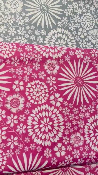 Michael Miller Floral Pop | Floral Geometric 3 Designs | Patchwork Quilting | 100% Cotton