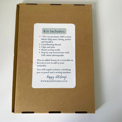 Sew Your Own Lined Tote Bag | 6 Different Kits | Beginner Sewing Kit | Premium Cotton Fabric | Full Instructions Included (Copy) (Copy) (Copy) (Copy)
