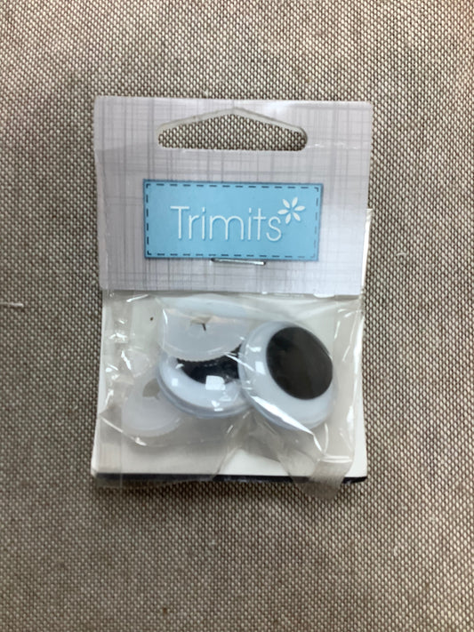 Trimits Toy Wobbly Googly Eyes Plastic Back Eyes 1 Pairs 25mm
