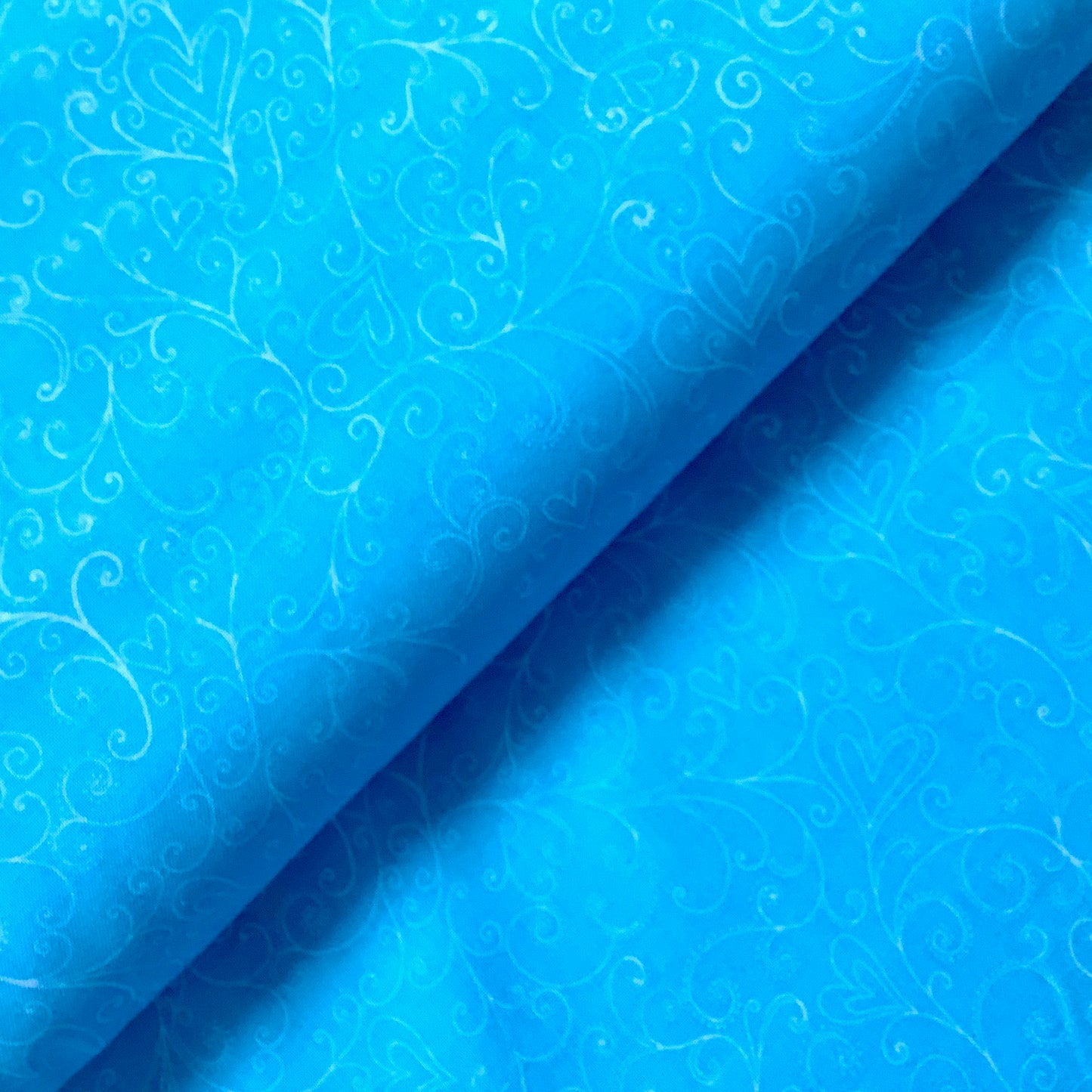 Windham Fabrics The Cat's Meow Blue with swirls 41603-4 100% Premium Cotton Fabric