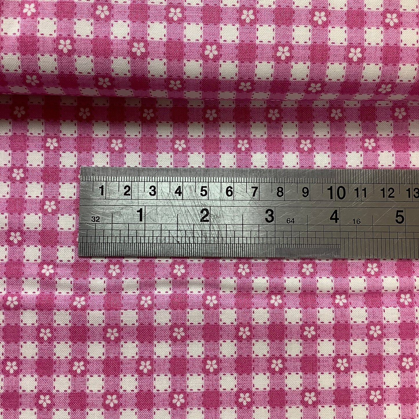 Makower Summer Days Pink Gingham Check 2553 P 100% Premium Cotton Fabric