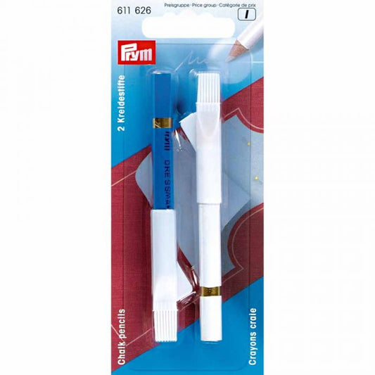 Prym Chalk Pencils Blue and White 611626